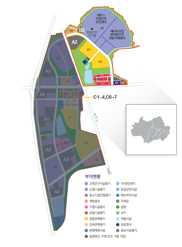 남구도시 첨단산업단지 지도