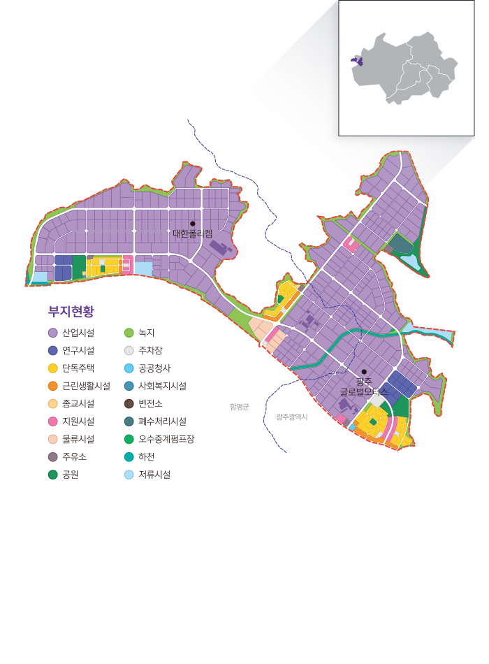 빛그린 국가산업단지 지도