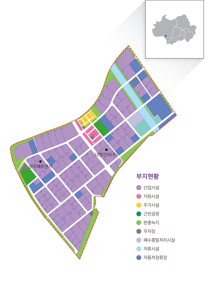 평동3차 일반산업단지 지도